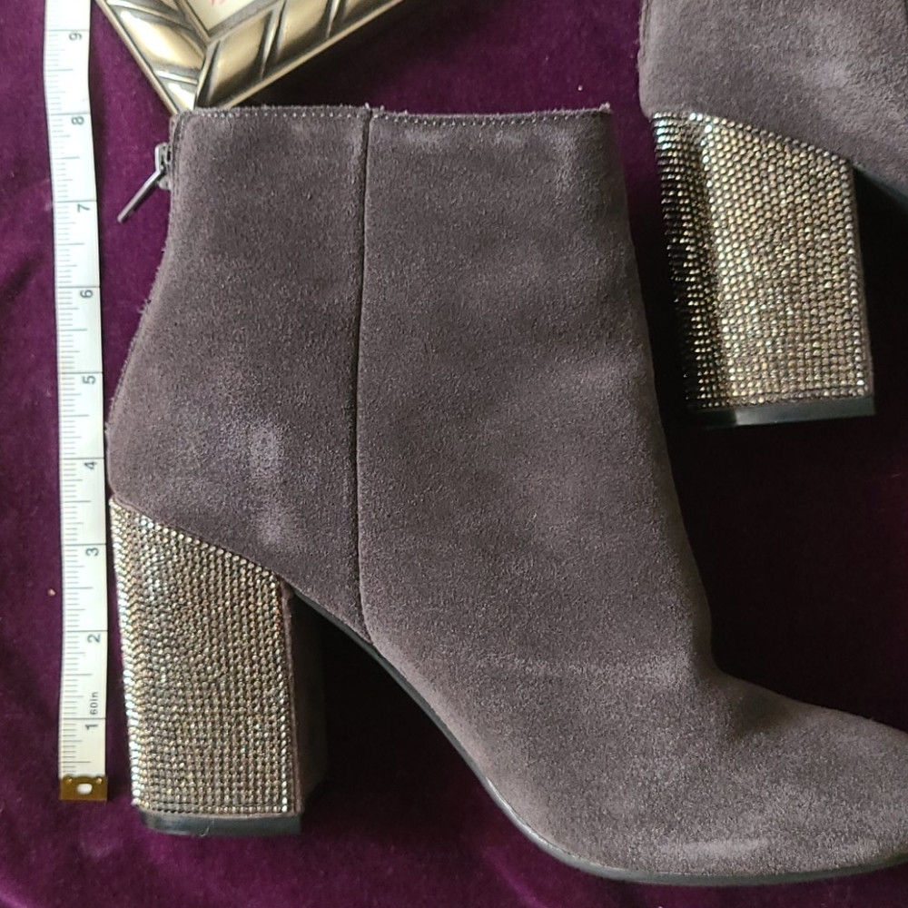 Kenneth Cole Reaction Glitter Grey booties 7.5